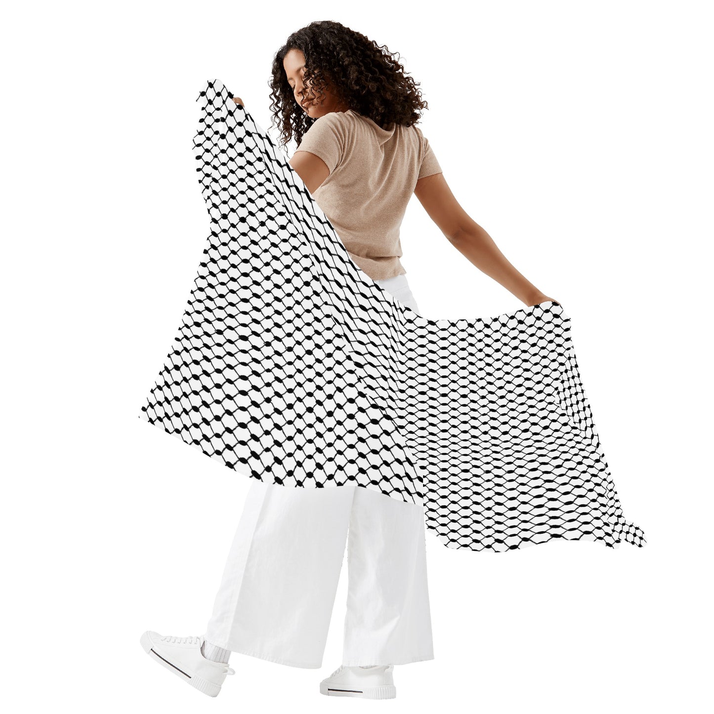 Women's Palestinian Kuffiyeh keffiyeh scarf, Sarong, Palestinian Wrap, Palestinian Culture, Folklore