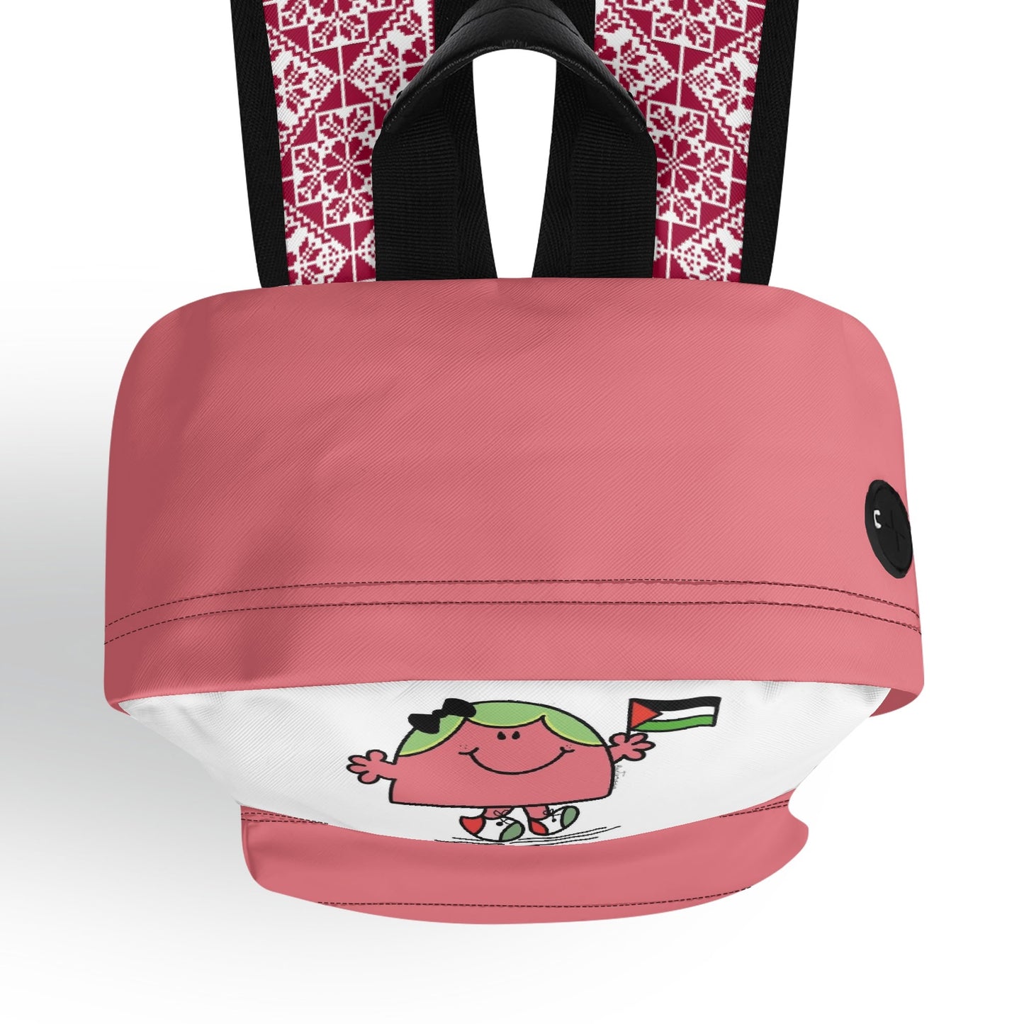 "Little Miss Free Palestine" 17 Inch Twill (PU) Leather Backpack