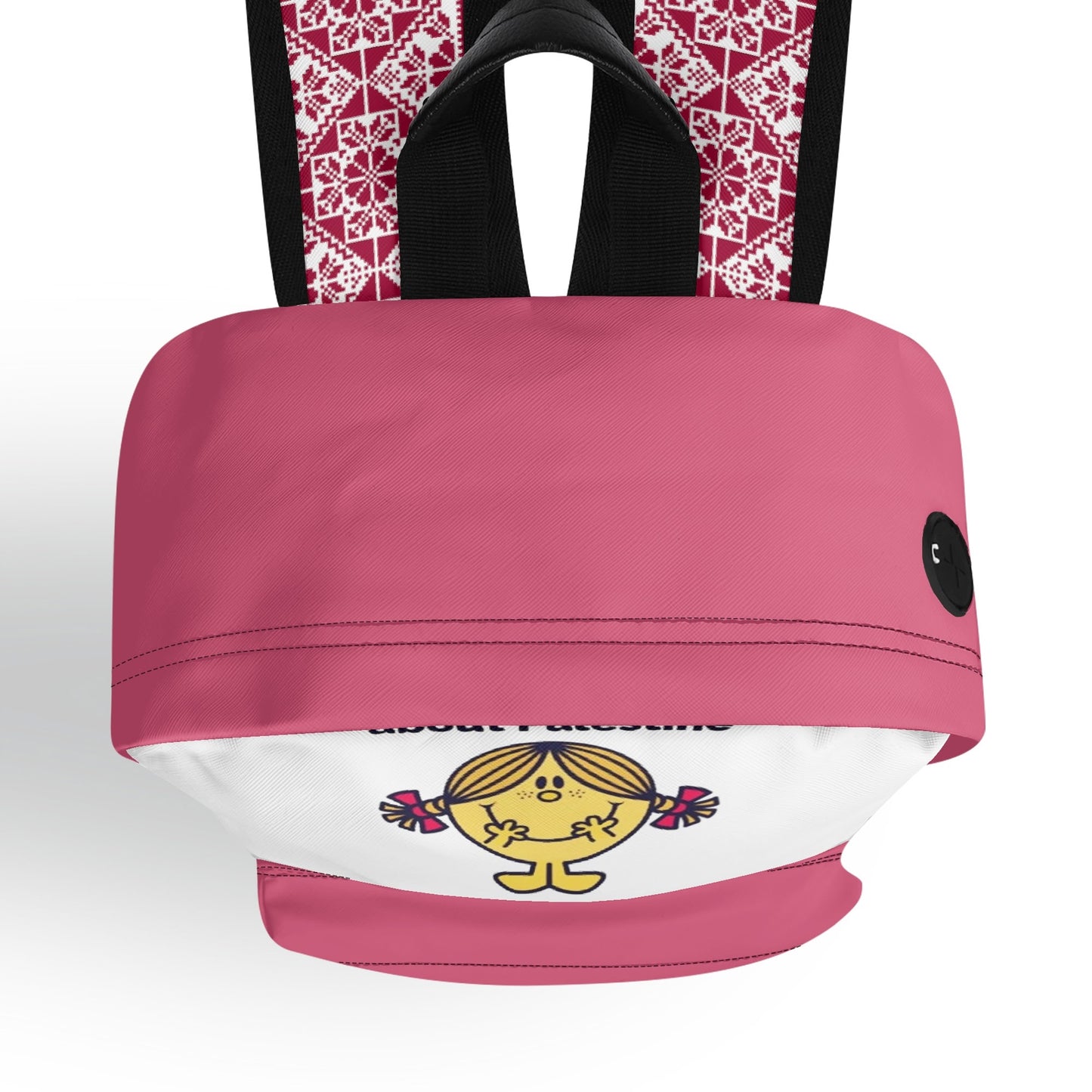 "Little Miss Free Palestine" 17 Inch Twill (PU) Leather Backpack