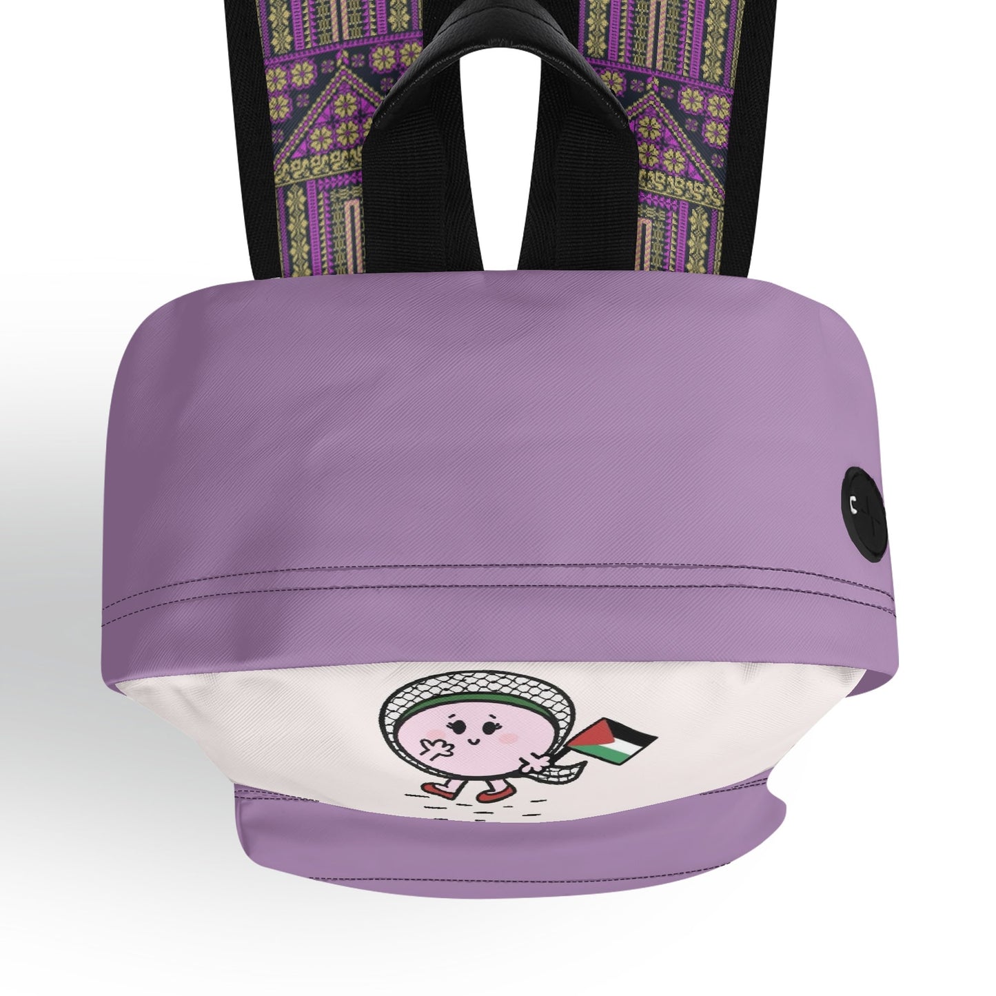 "Little Miss Free Palestine" 17 Inch Twill (PU) Leather Backpack