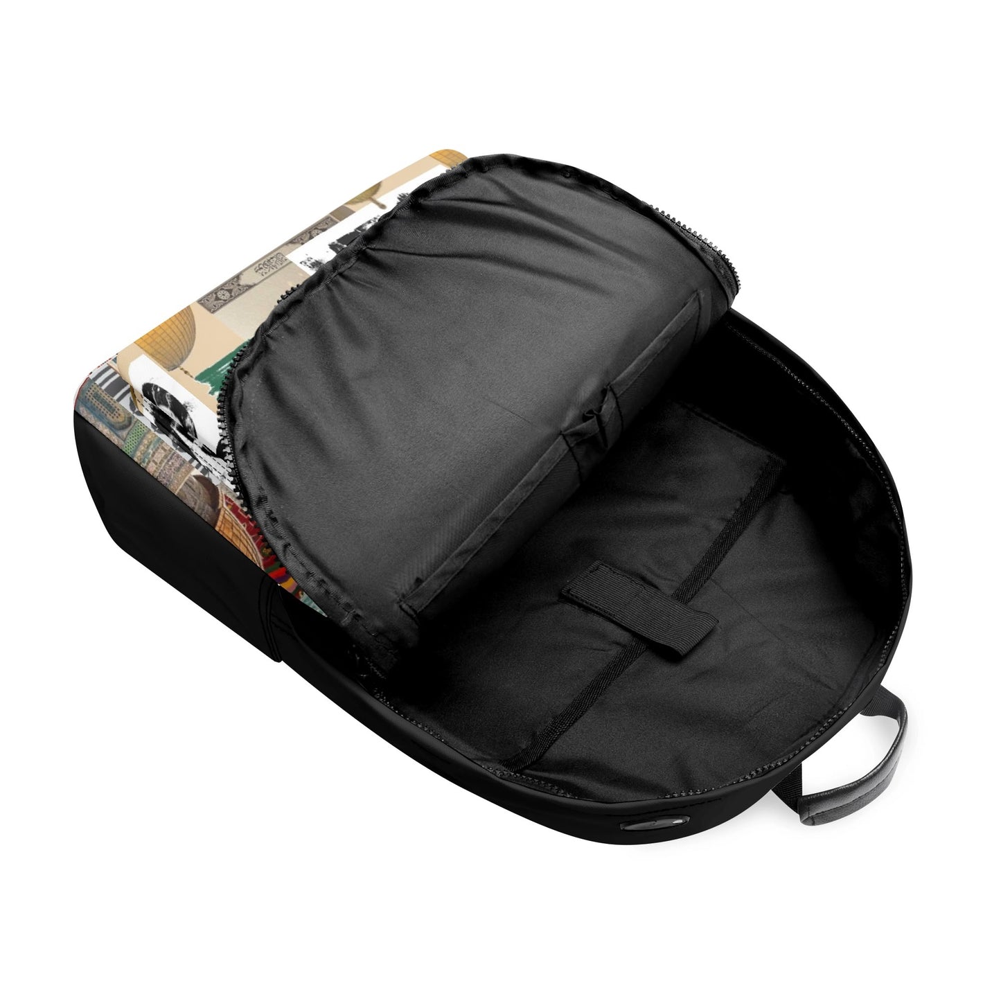 Palestinian Collage Backpack - 17 Inch Twill (PU) Leather Backpack