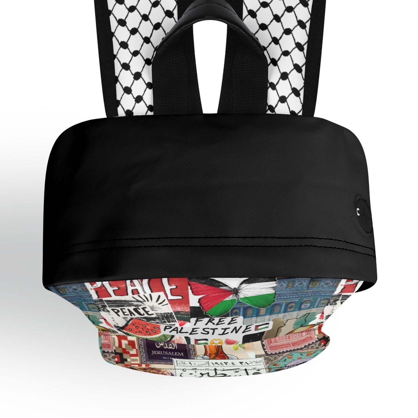 Palestinian Collage 17 Inch Twill (PU) Leather Backpack