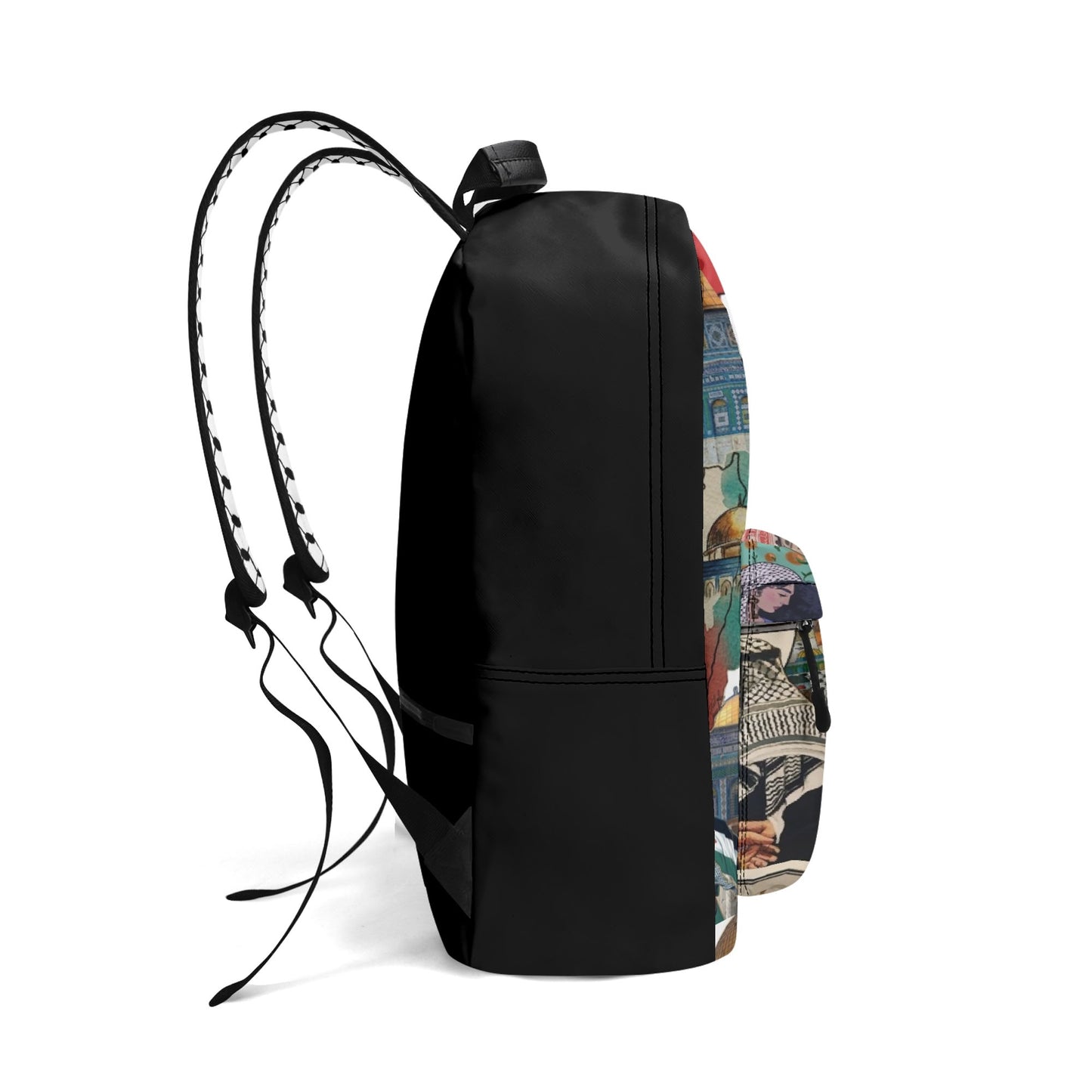Palestinian Collage 17 Inch Twill (PU) Leather Backpack