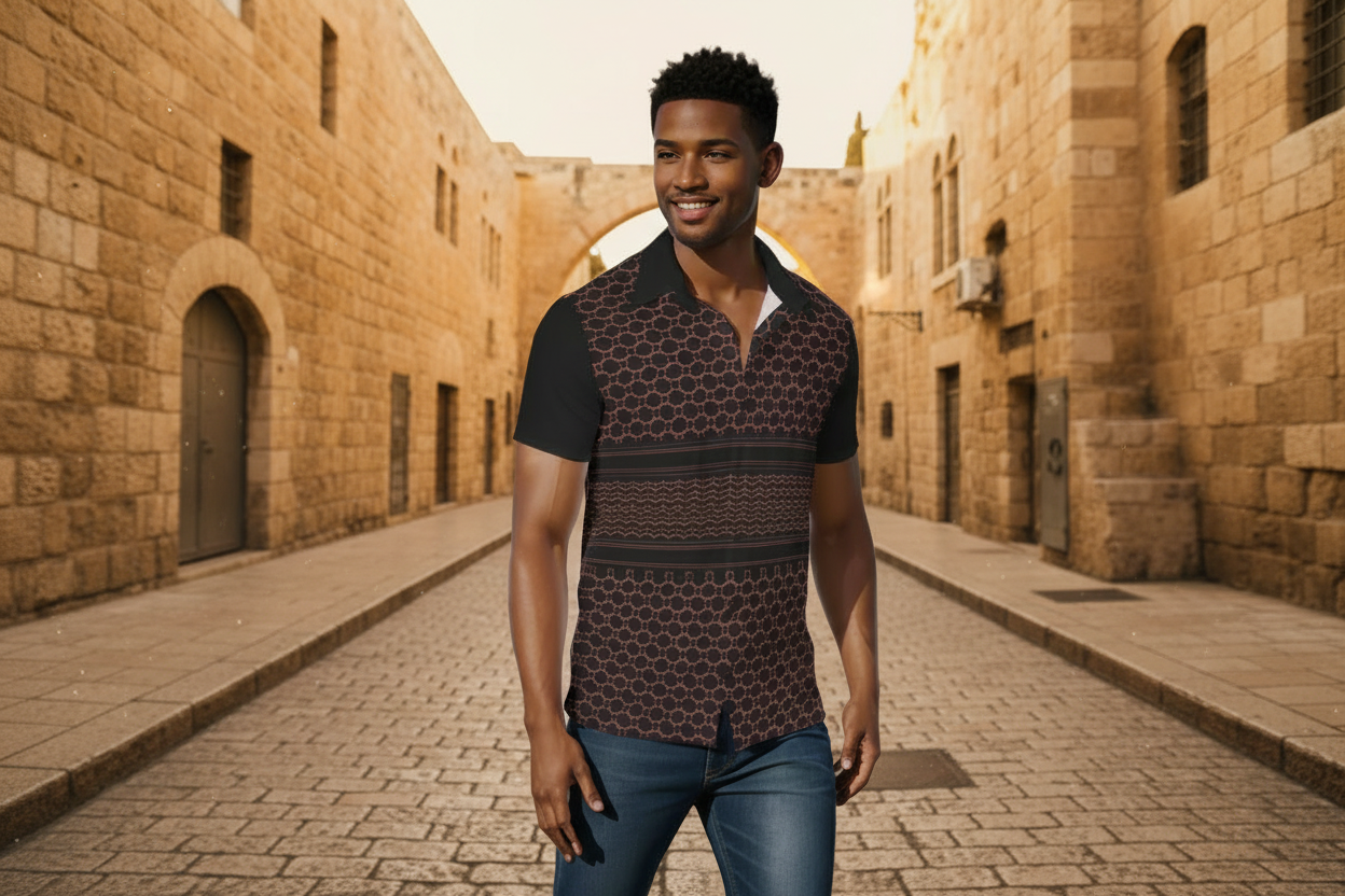 Kuffiyeh Reinvented Palestinian Print Men's Shirt