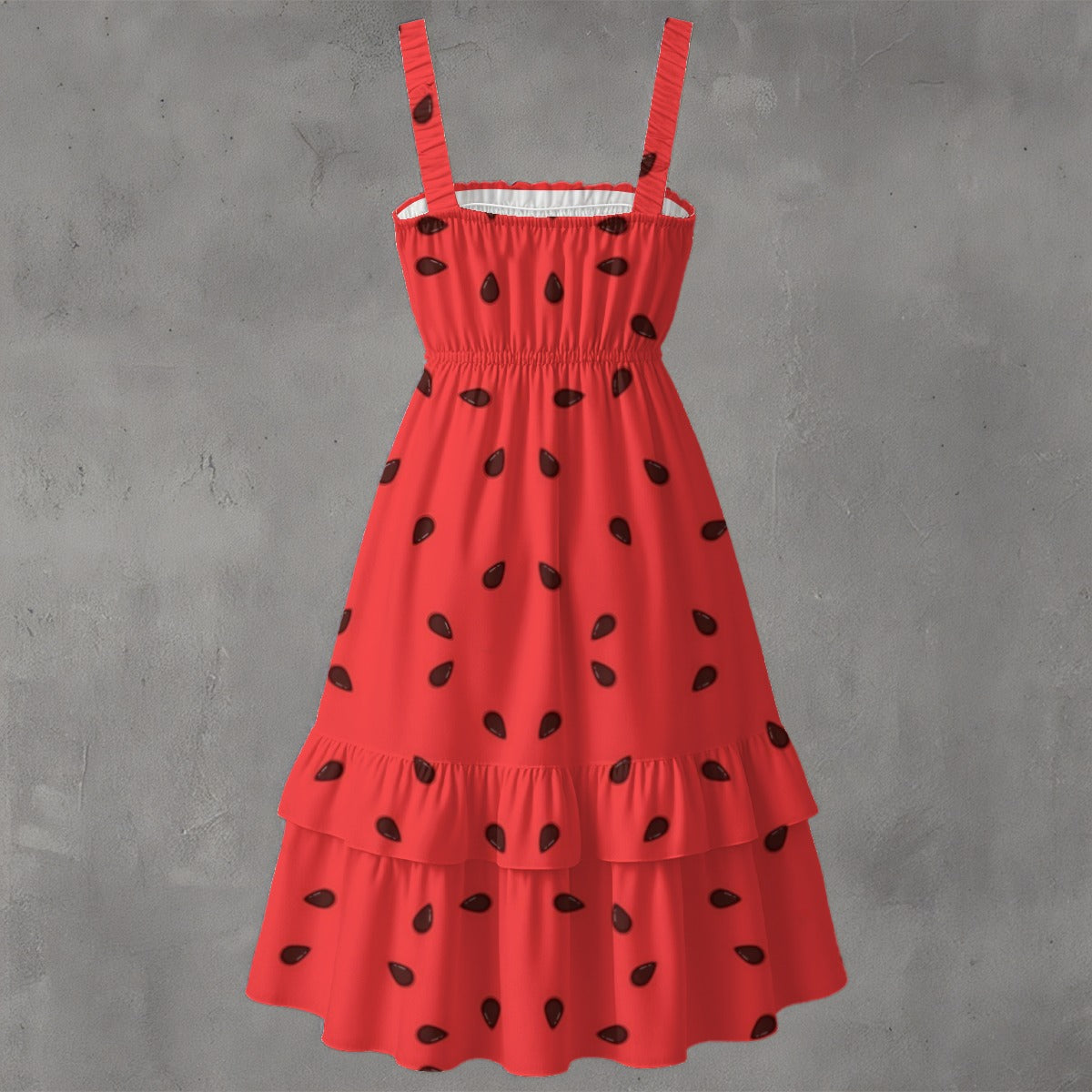 Watermelon Solidarity All-Over Print Women‘s Ruffle Hem Dress Graduation dress