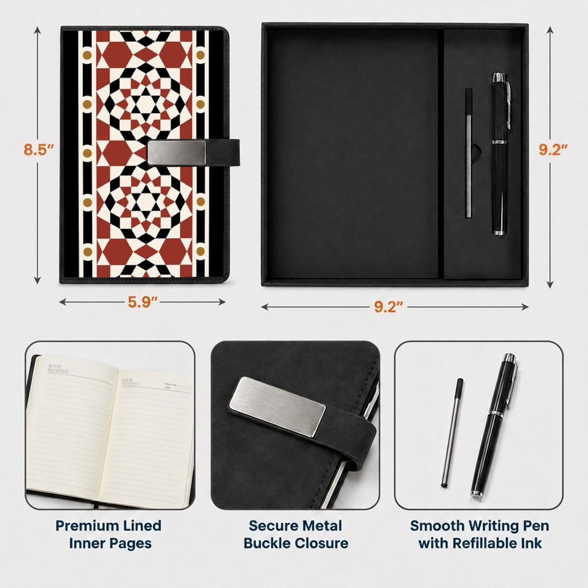 Syrian Notebook Gift Set with Metal Pen