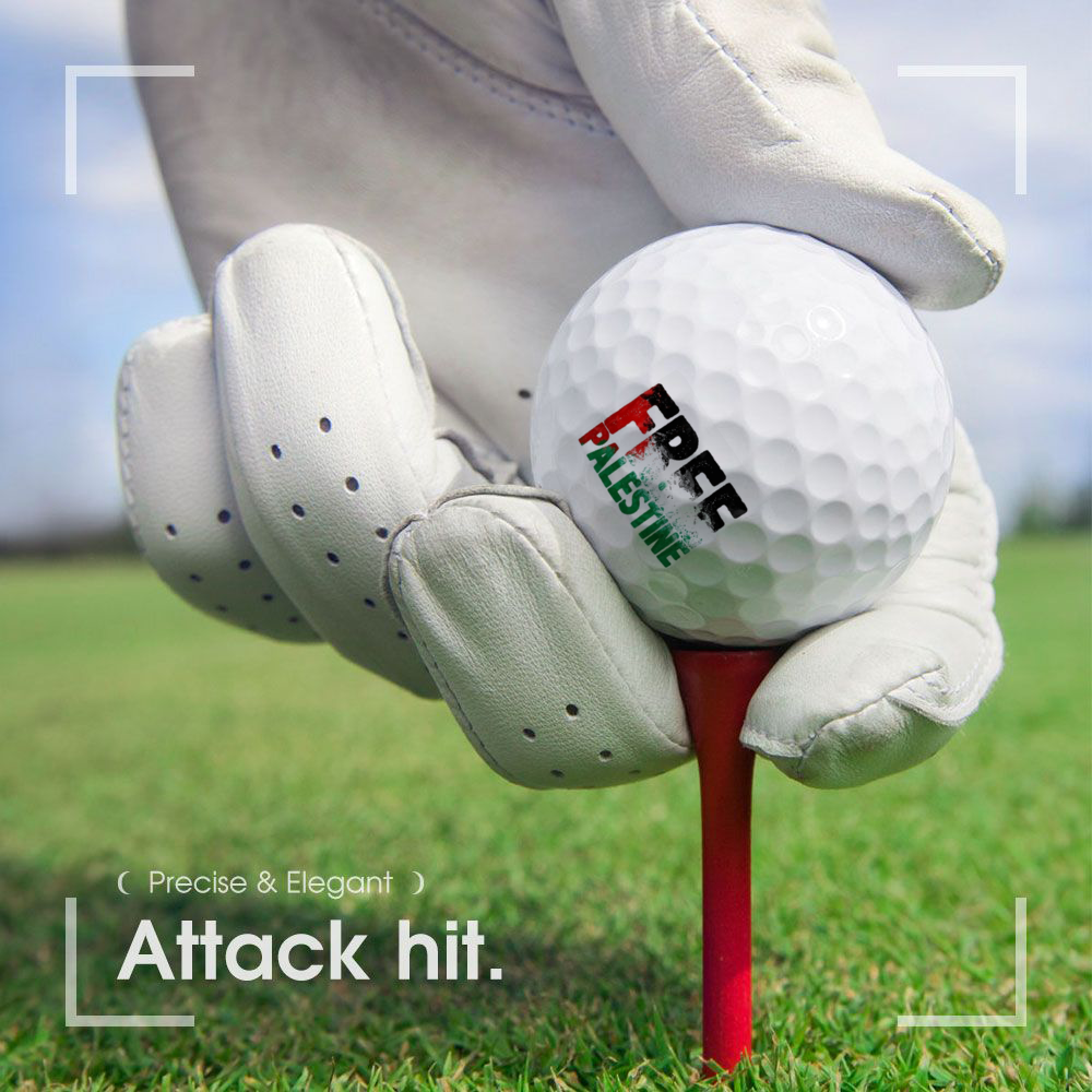 Free Palestine Golf Balls with Single-Sided Printing Golf Balls