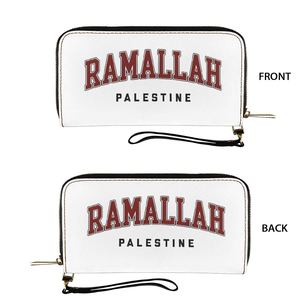Ramallah PU lanyard wallet (metal zipper)