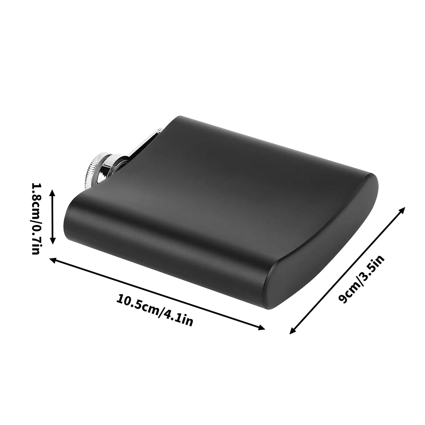 Ramallah Palestine 7oz Black Stainless Steel Hip Flask Set with Gift Box