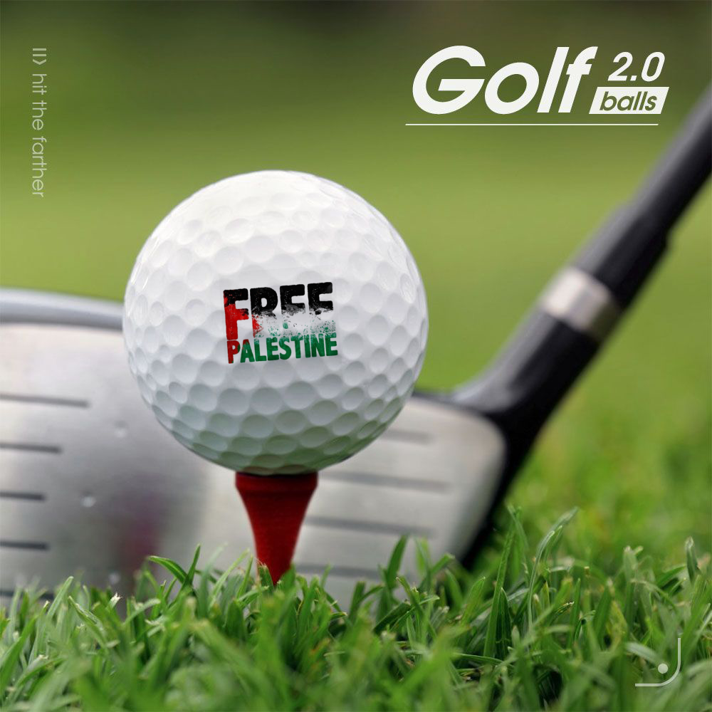 Free Palestine Golf Balls with Single-Sided Printing Golf Balls