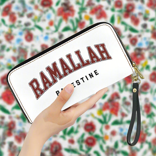 Ramallah PU lanyard wallet (metal zipper)