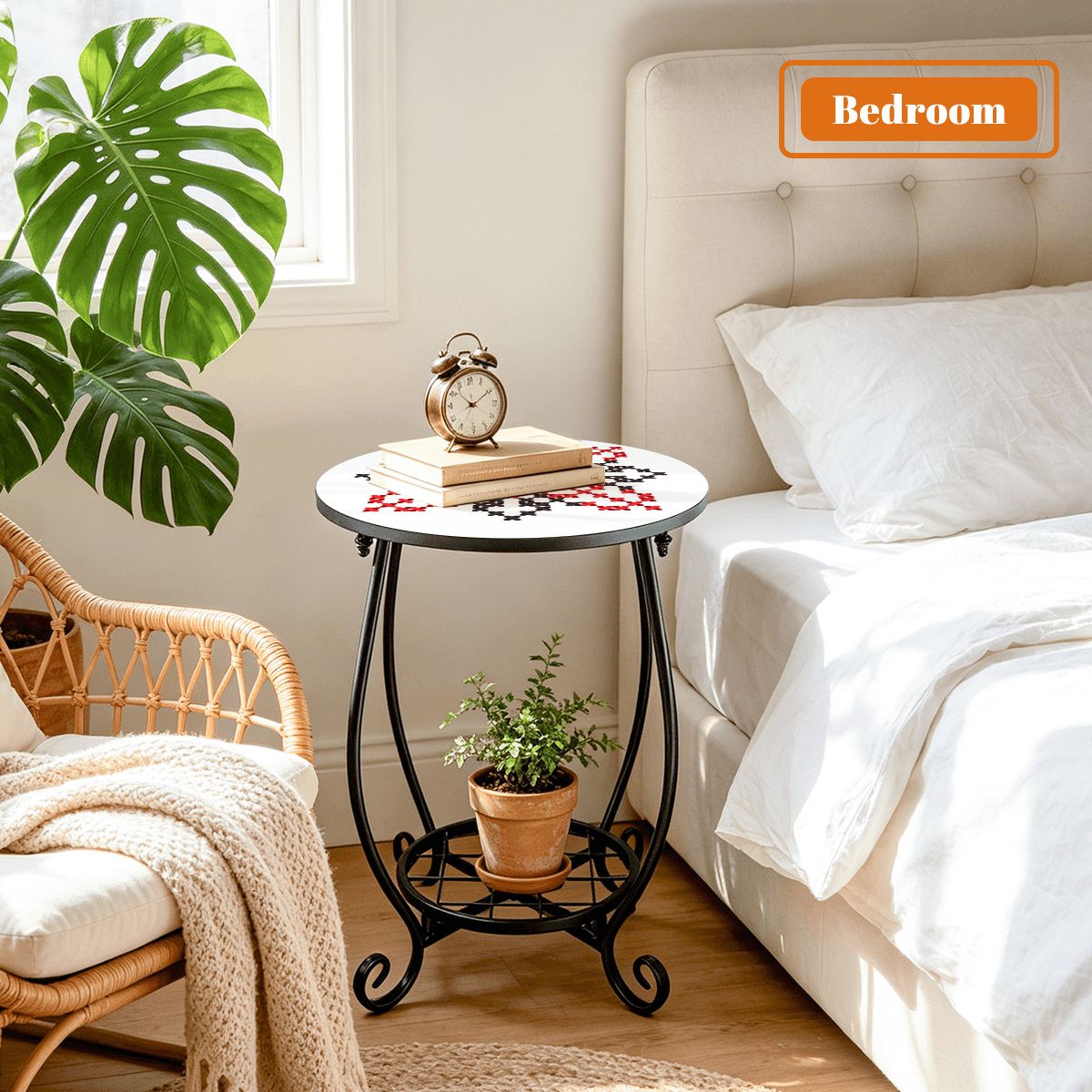 Palestinian Tatreez Outdoor Side Table