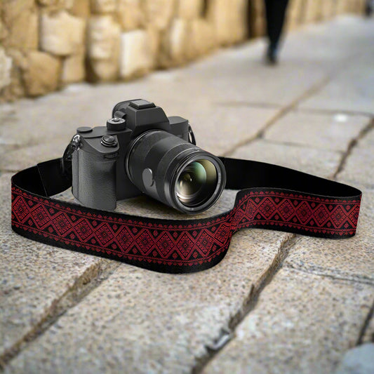 Palestinian Tatreez Print Camera Strap