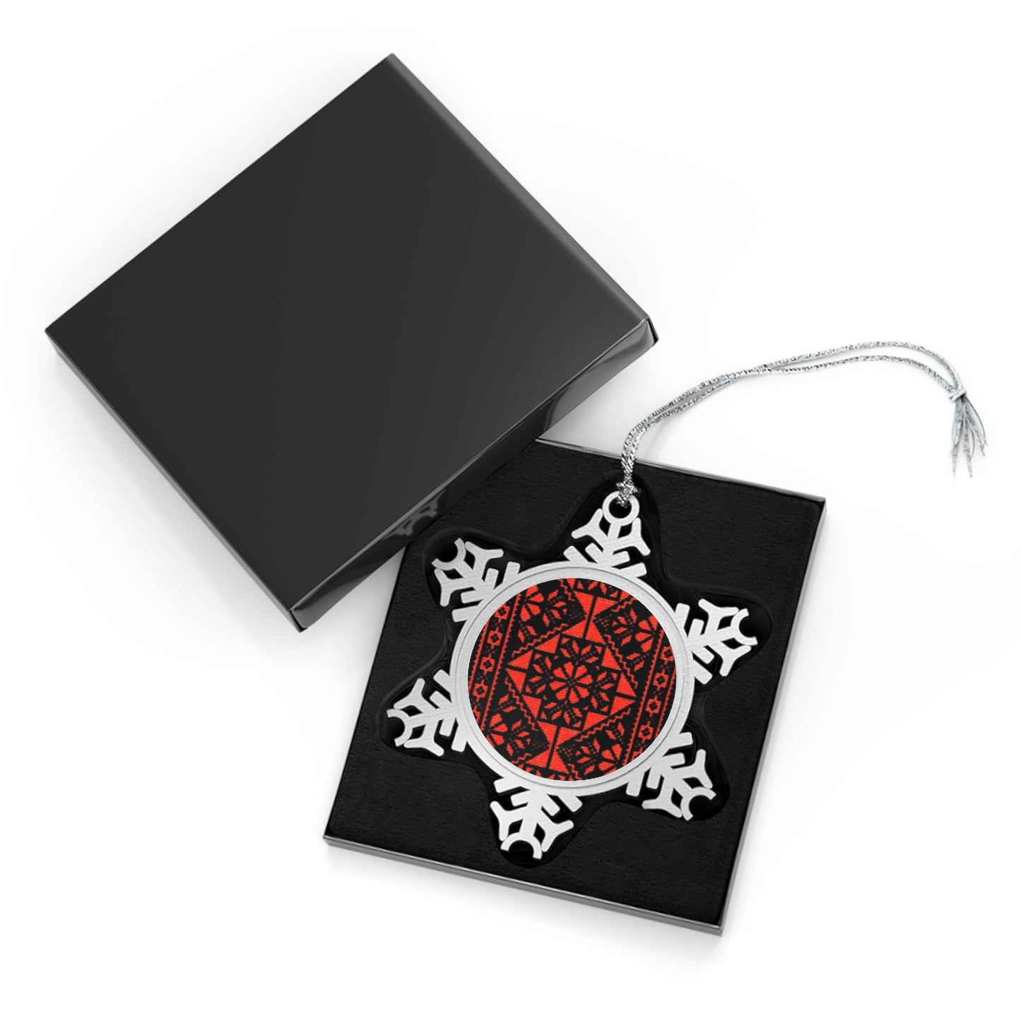 Palestinian Pewter Snowflake Ornament, Palestinian culture, Christmas Tree