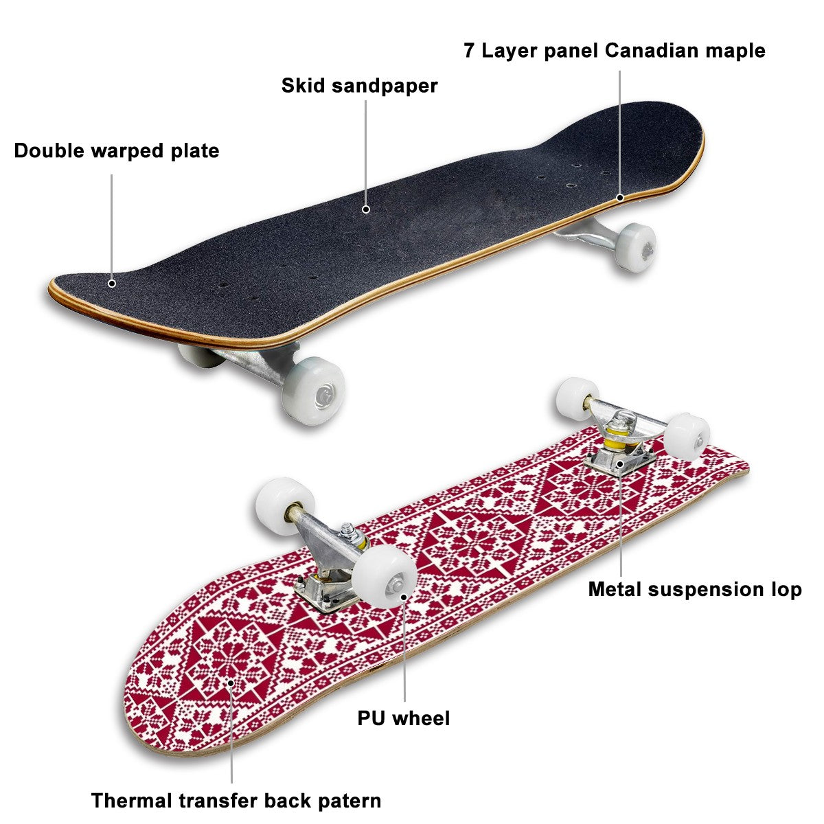 Palestinian Tatreez Skateboard