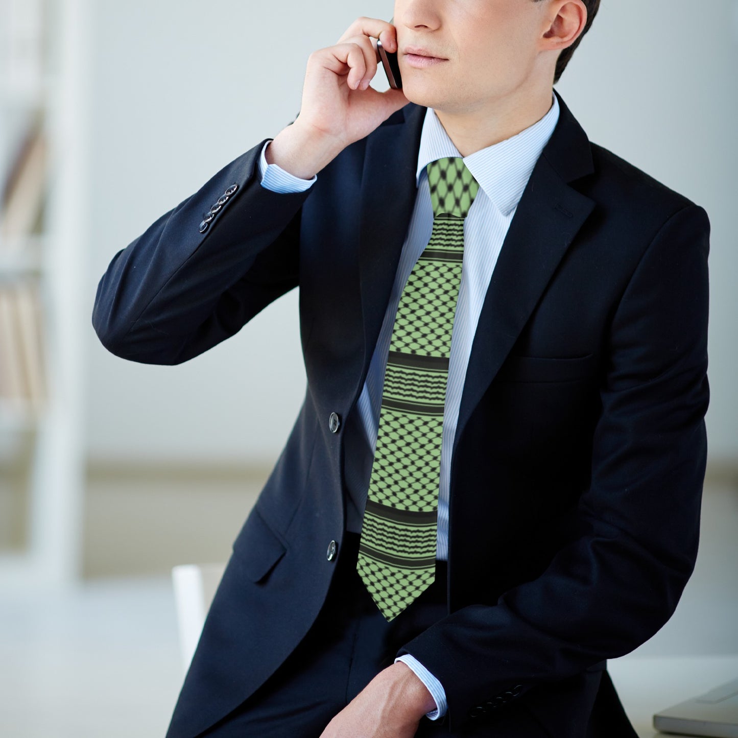 Green Keffiyeh Men Neck Tie