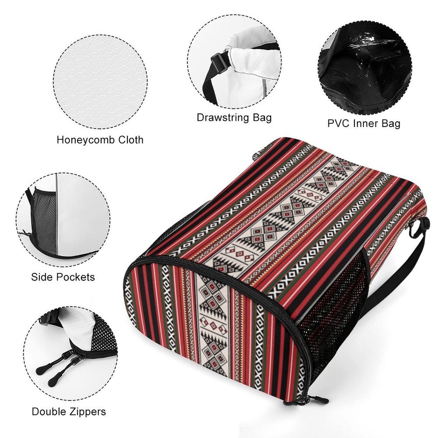 Bedouin Arabian Design Drawstring Backpack
