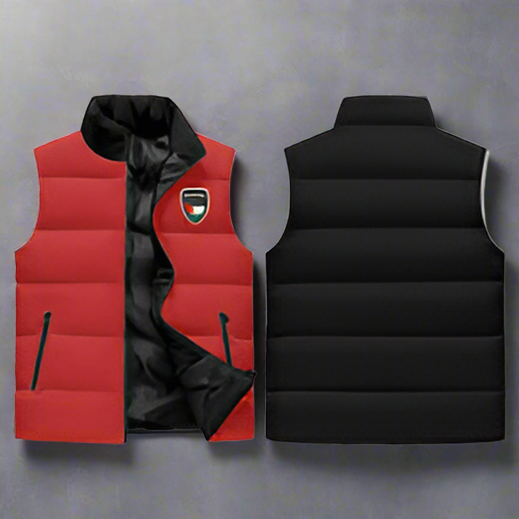Palestine Unisex Lightweight All Over Printing Stand Collar Zip Up Puffer Vest