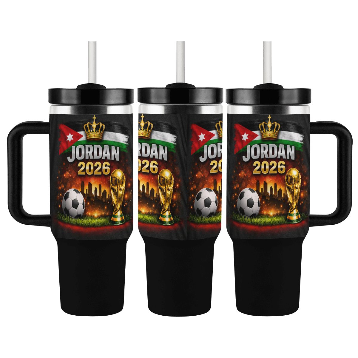 Jordan 2026 World Cup 40oz Tumbler with Handle and Straw (Made in USA)