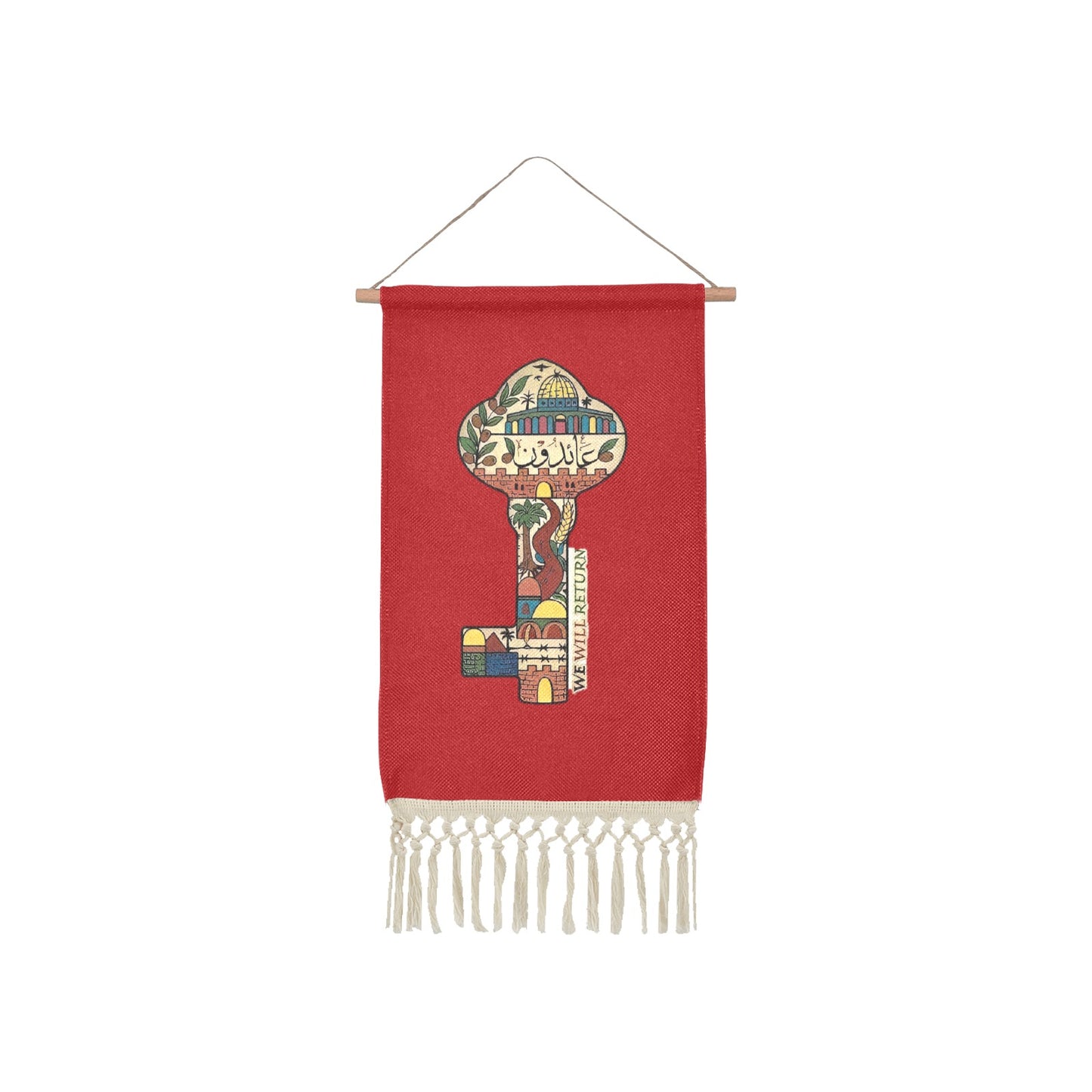 Palestinian Right of Return Key Hanging Wall Tapestry