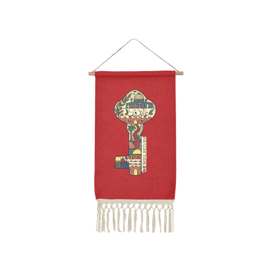 Palestinian Right of Return Key Hanging Wall Tapestry