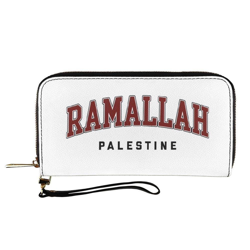 Ramallah PU lanyard wallet (metal zipper)