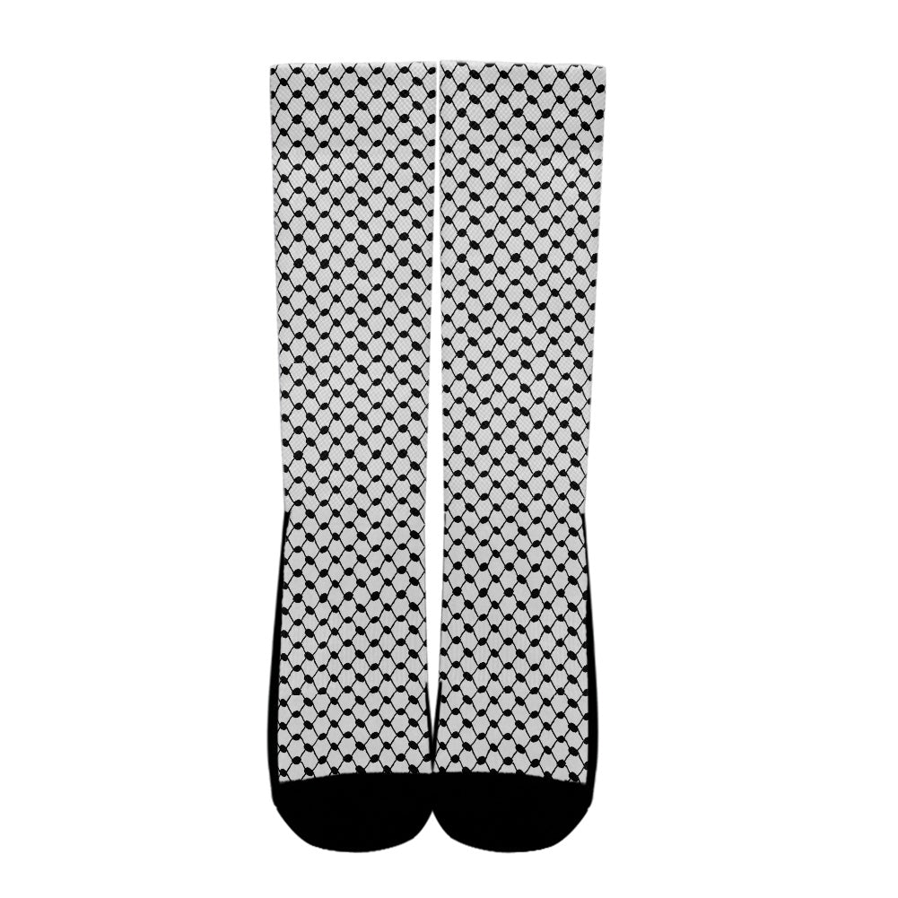 Palestinian Kuffiyeh Crew Socks, Unisex Socks -