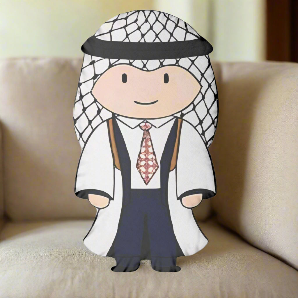 Palestinian Kuffiyeh Doll, Man plush pillow, Traditional Costume, Children Gift