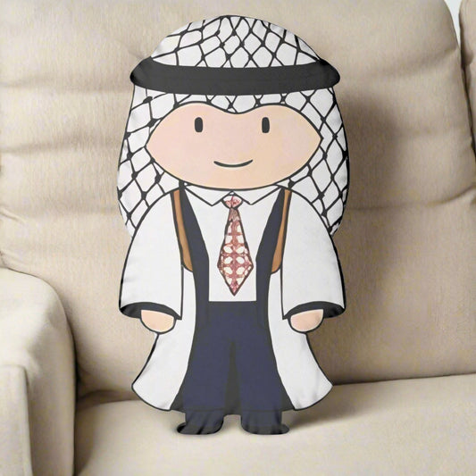 Palestinian Keffiyeh Doll, Man plush pillow, Traditional Costume, Children Gift
