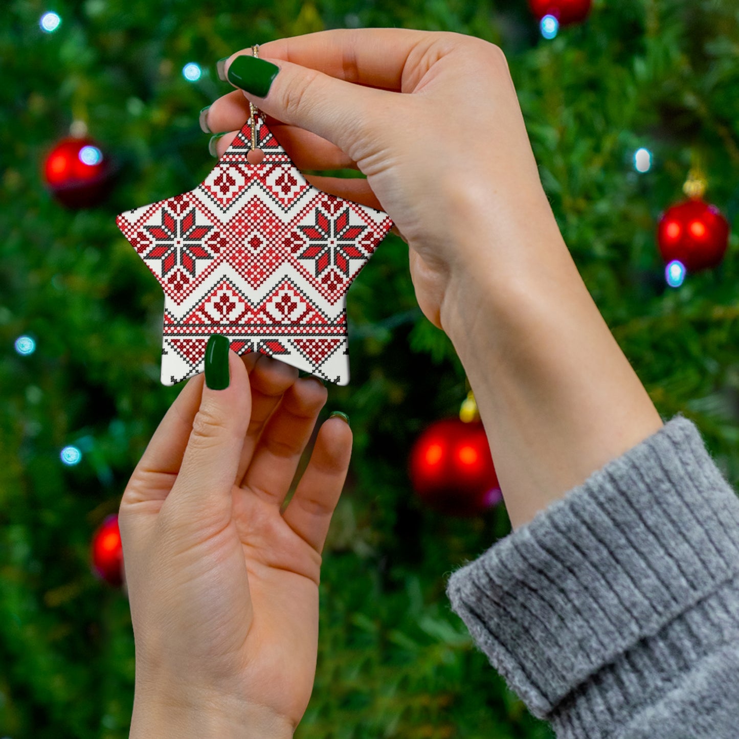 Ceramic Ornament, Christmas, 4 Shapes