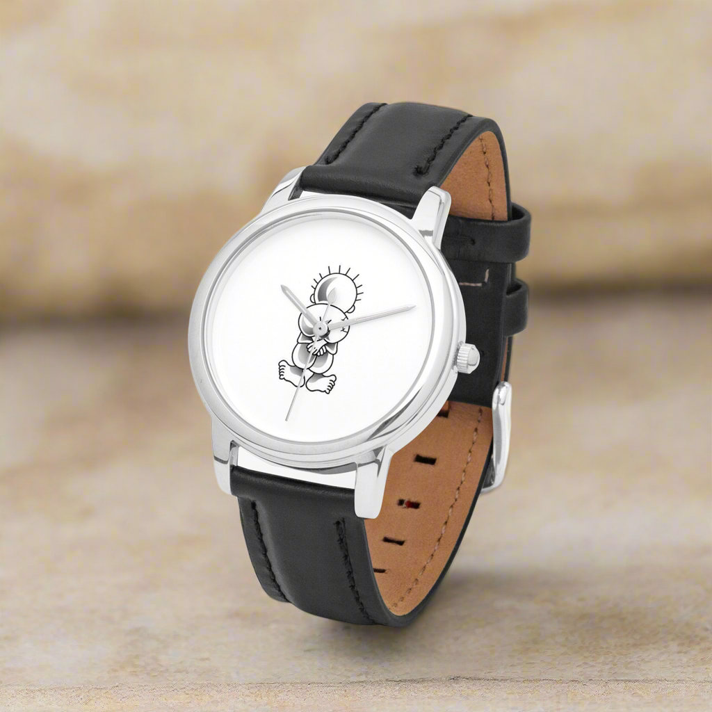 Handala Palestine Solidarity Unisex Stylish Classic Leather Strap Quartz Watch
