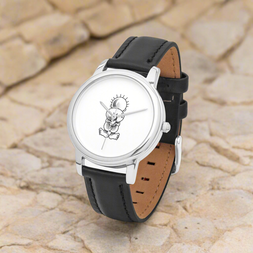 Handala Palestine Solidarity Unisex Stylish Classic Leather Strap Quartz Watch