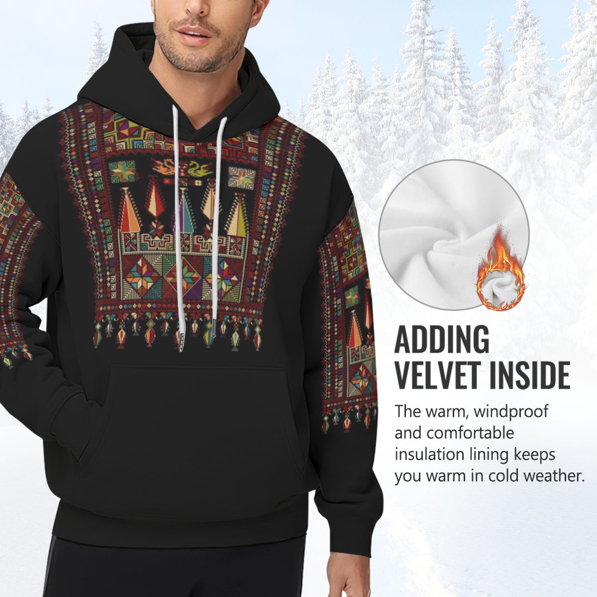 Tatreez print hoodie mockups