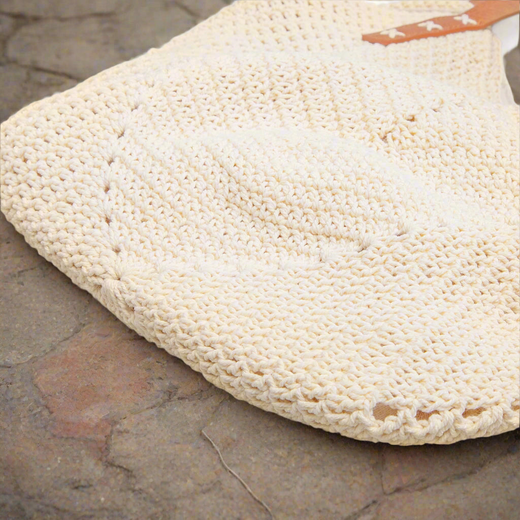 Palestine Straw Shoulder Bag beige color