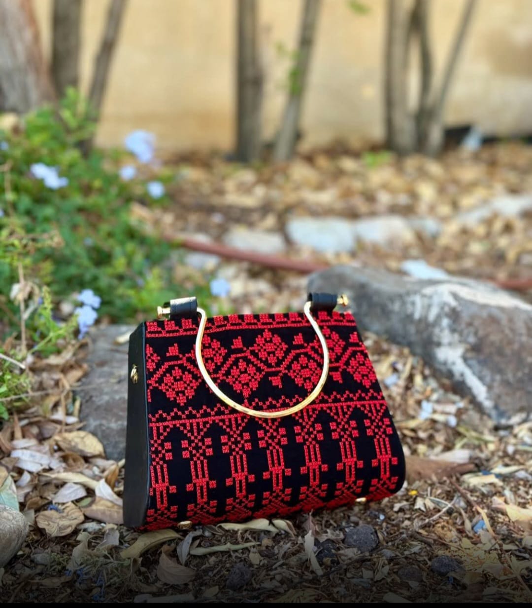 Stylish Designer Authentic Handmade Embroidered Palestinian Tatreez Handbag