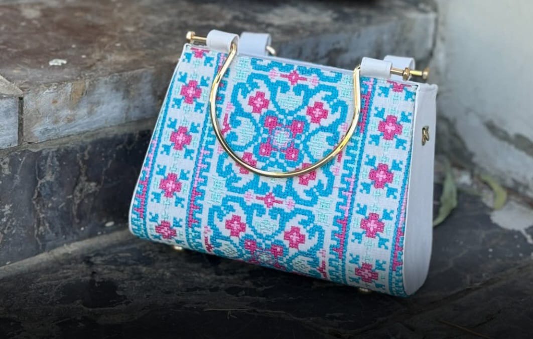 Stylish Designer Authentic Handmade Embroidered Palestinian Tatreez Handbag