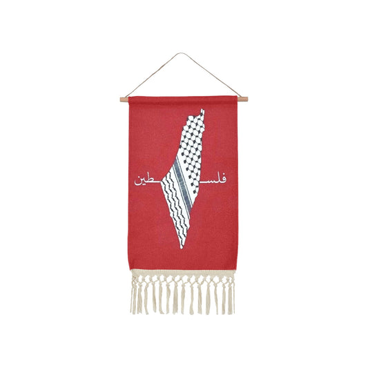 Palestinian Kuffiyeh Map Hanging Wall Tapestry