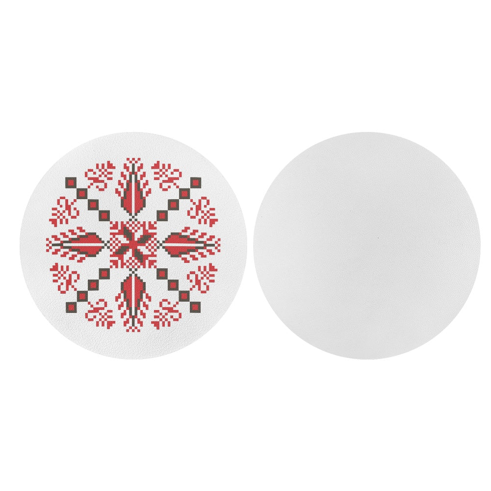 Gaza Tatreez Print PU coasters (6 pack) without shell