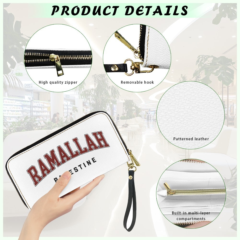 Ramallah PU lanyard wallet (metal zipper)