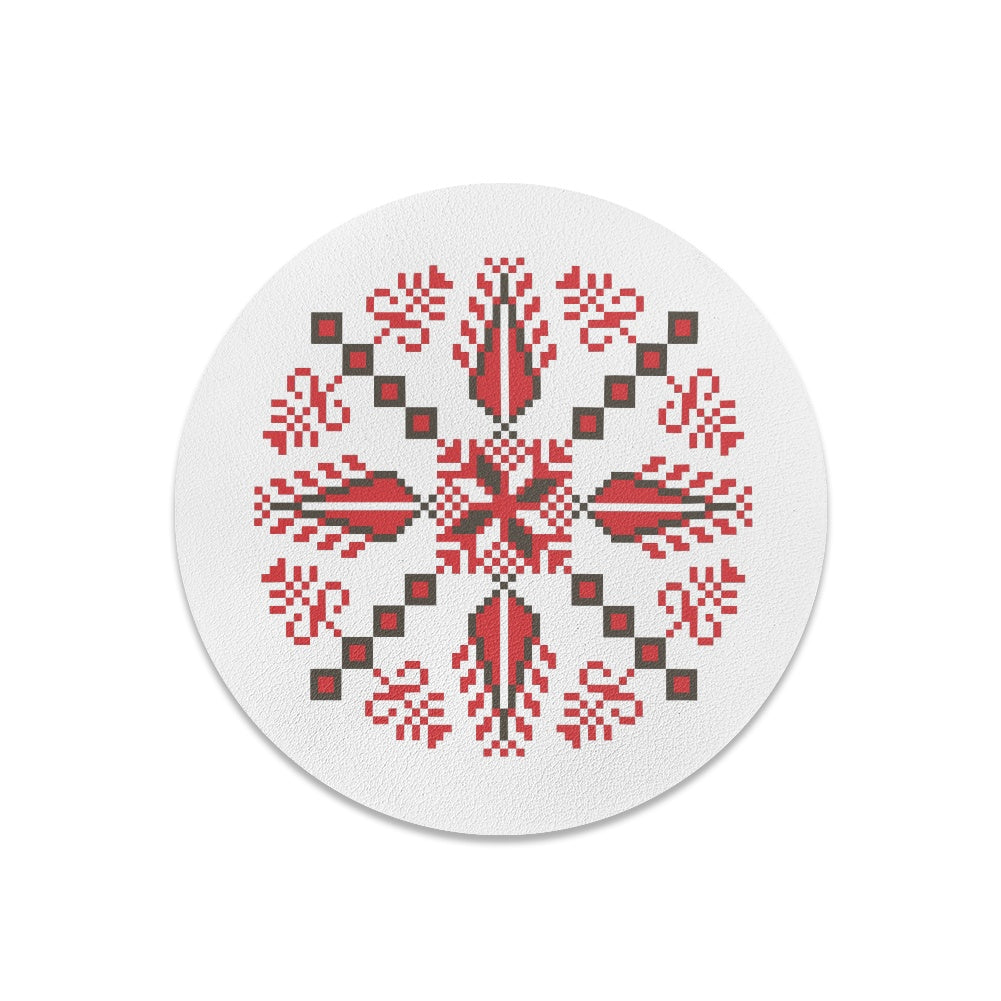 Gaza Tatreez Print PU coasters (6 pack) without shell