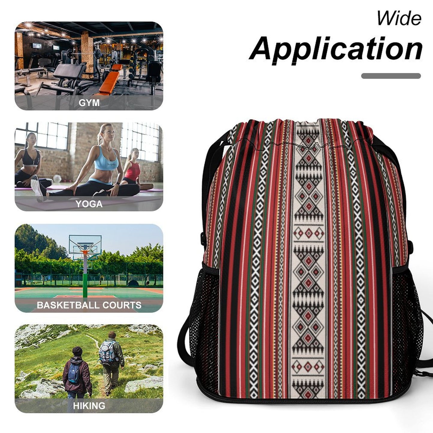 Bedouin Arabian Design Drawstring Backpack