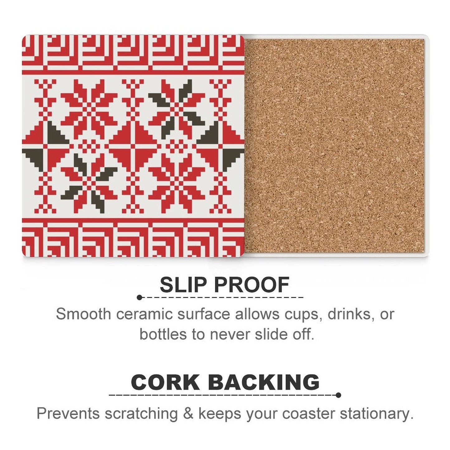 Jaffa Design Ceramic Coasters (Square) (4 or 6 pieces)