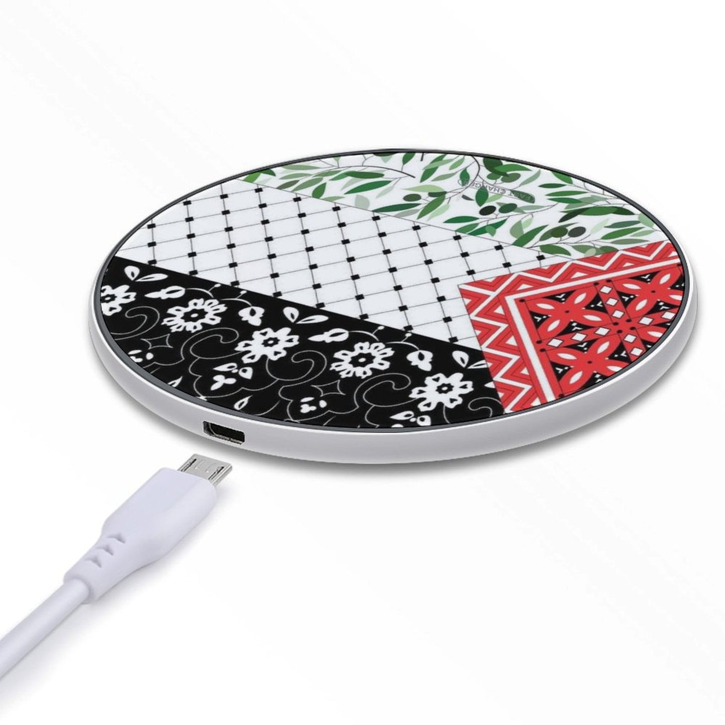 Palestinian Flag Design Wireless Charger