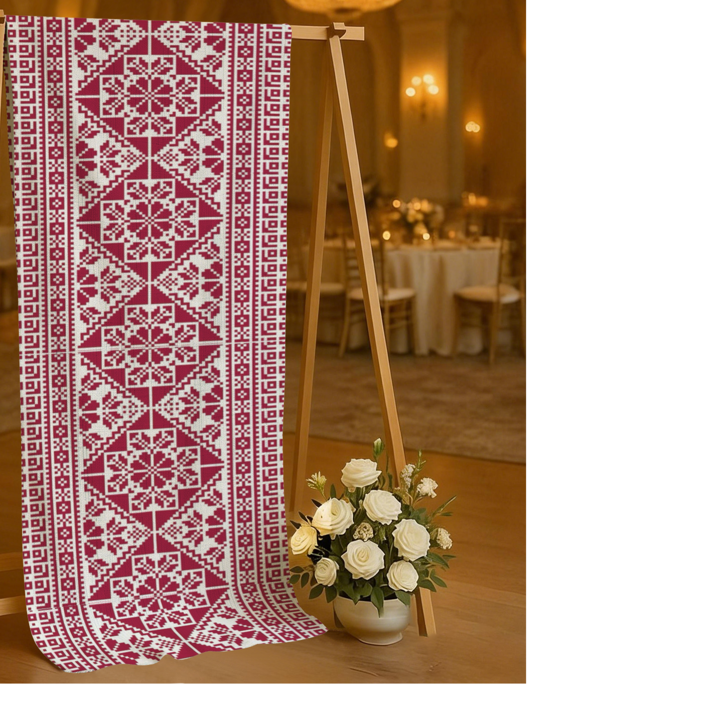 Tatreez Cotton Linen Wall Tapestry