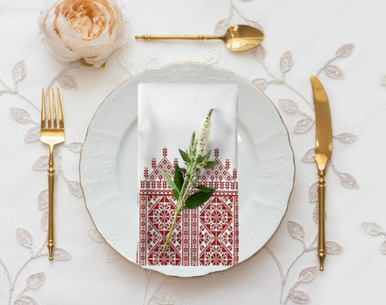 Bohemian Henna Arabian Elegant Napkins Set of 4