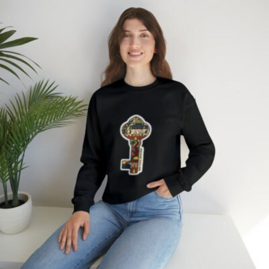 Palestinian Key Design, Unisex Heavy Blend™ Crewneck Sweatshirt