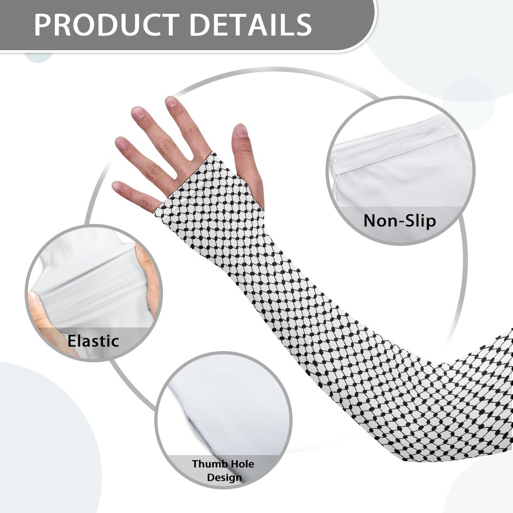 Palestinian Kuffiyeh Sun protection Sleeve(2 pack)