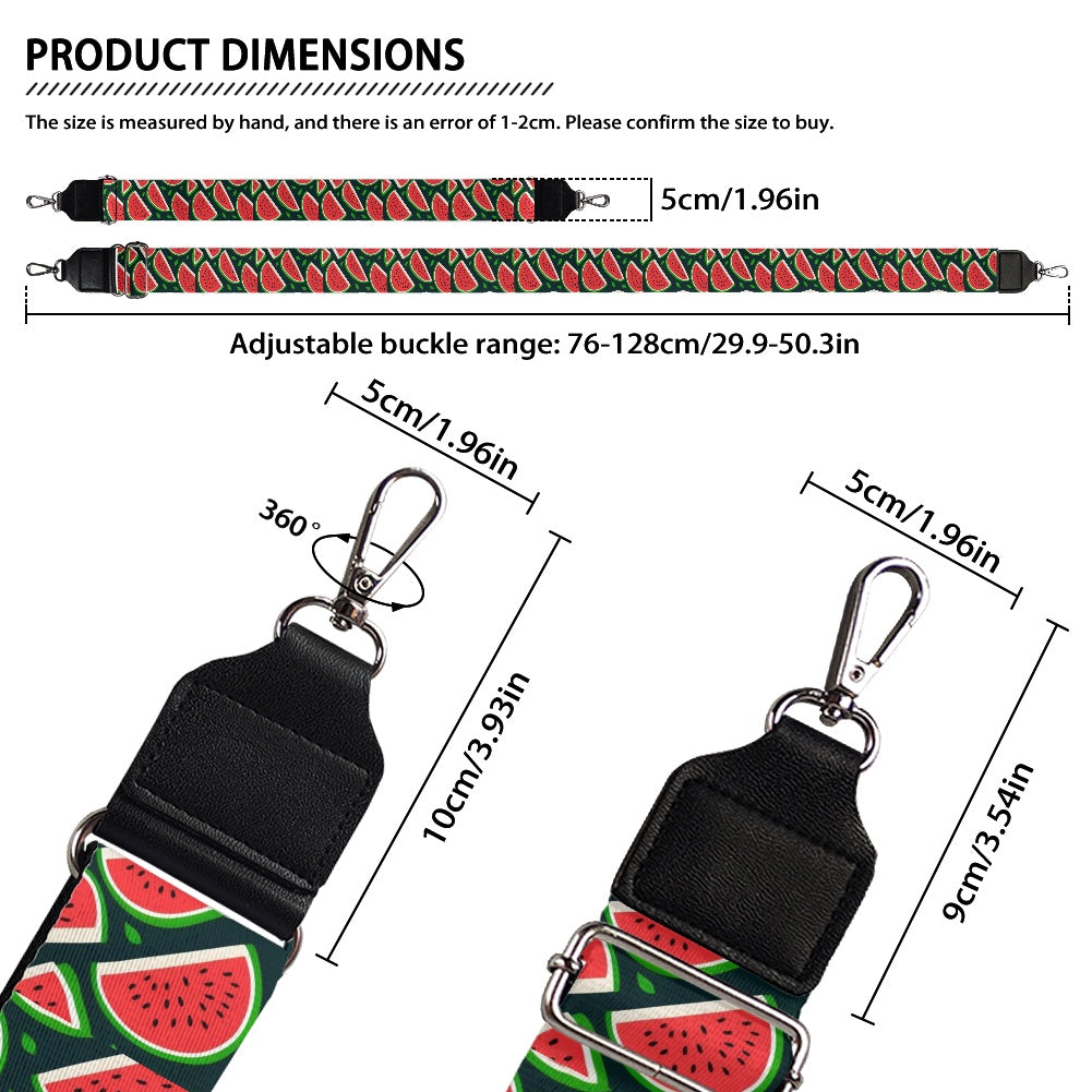 Palestinian Watermelon print Onesided bag strap