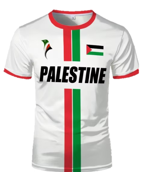 Palestine Flag Map Athletic Jersey T Shirt For Men