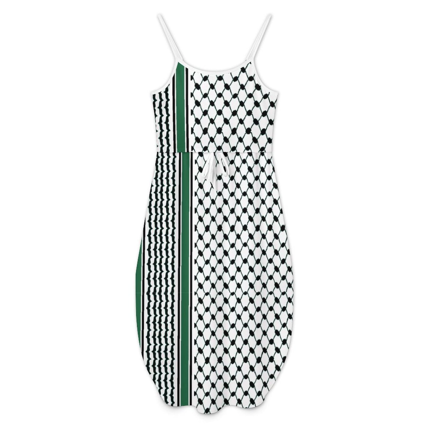 Women’s Side Slit Dress – All-Over Kuffiyeh Print